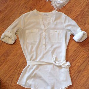 *NWOT* Calvin Klein Tunic with Roll Up Sleeves